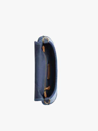 Azure Denim Shoulder Bag